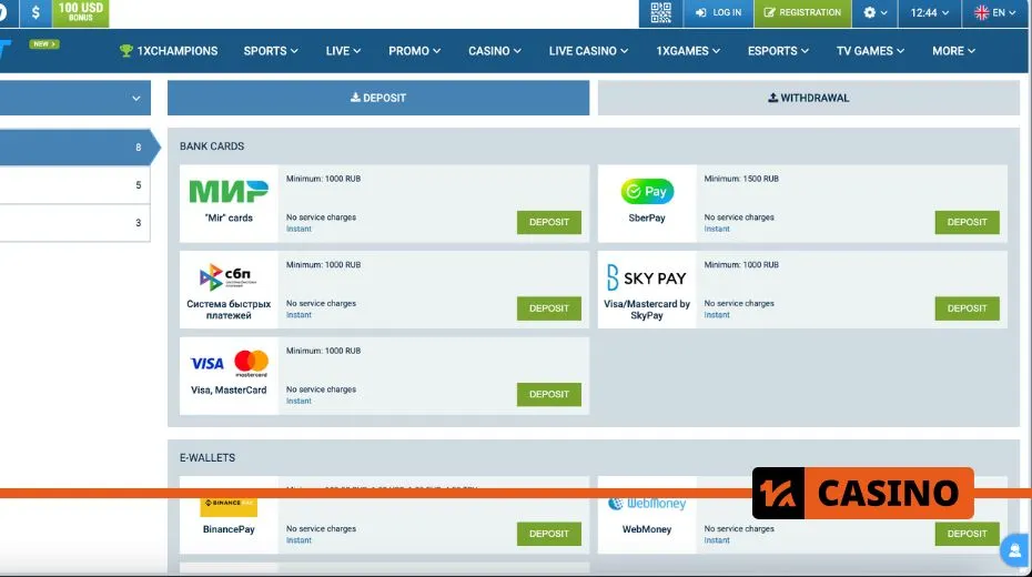 1xbet promo code payments supporting multiple secure methods for deposits and withdrawals