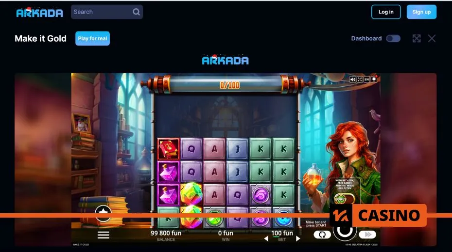 Демоверсия Arkada Casino для практики игр без внесения депозитов