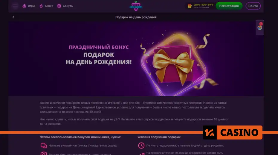 Подарок на День рождения в Clubnika casino что получить и как использовать