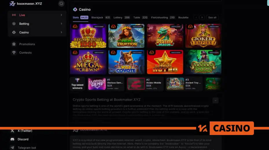 Bookmaker XYZ resmi sitesi – bölümler arasında gezinme: bahisler, casino, promosyonlar