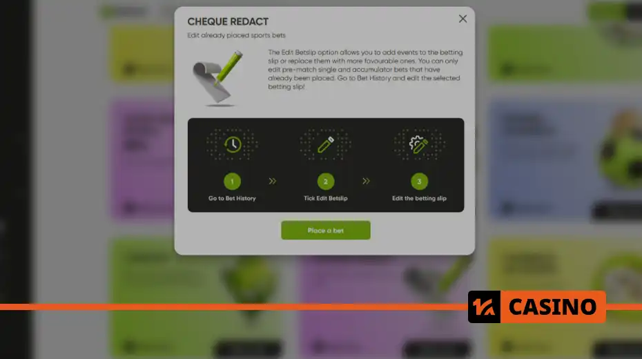 Fresh casino'da Check Edit: express kuponu maç başlamadan önce değiştirme