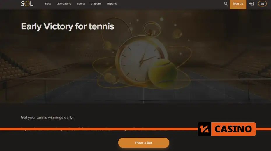 Sol Casino'da tenis bahislerinin erken ödenmesi neler sunar