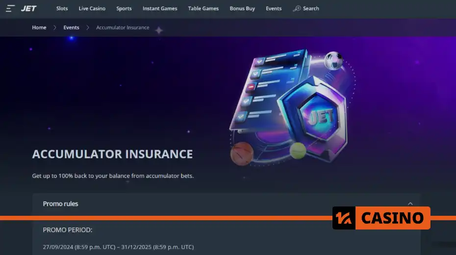 Express Bet Insurance at Jet Casino for players – a way to reduce losses and keep your balance safe