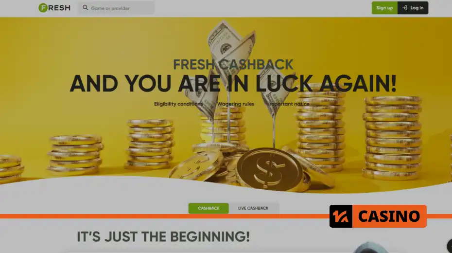 Fresh casino cashback percentage depends on the amount lost over the week: the higher the final amount, the higher the percentage of the return