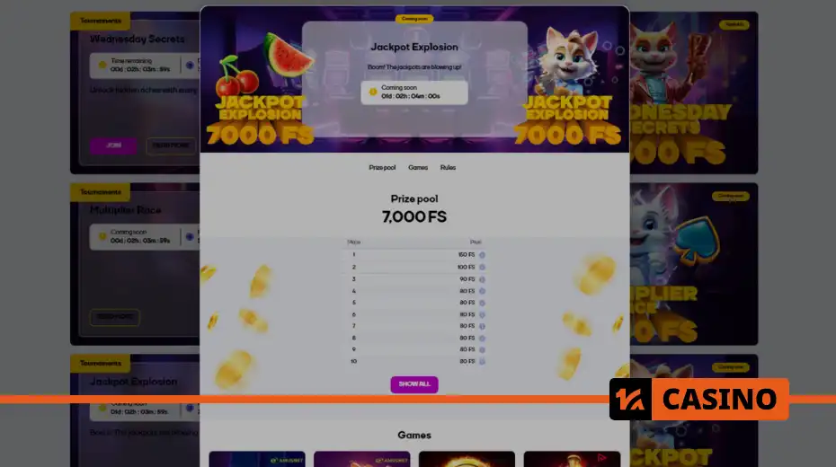 Jackpot Explosion Cat casino сайтында – 200 қатысушыға арналған жүлделер, оның ішінде фриспиндер және жеңіл шарттар
