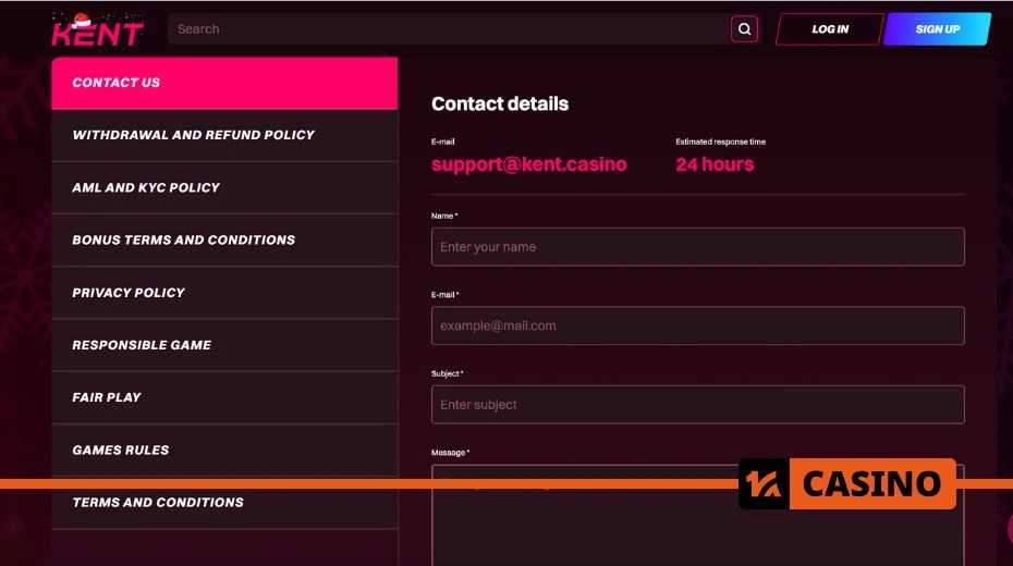 Поддержка Kent Casino: помощь в решении вопросов игроков