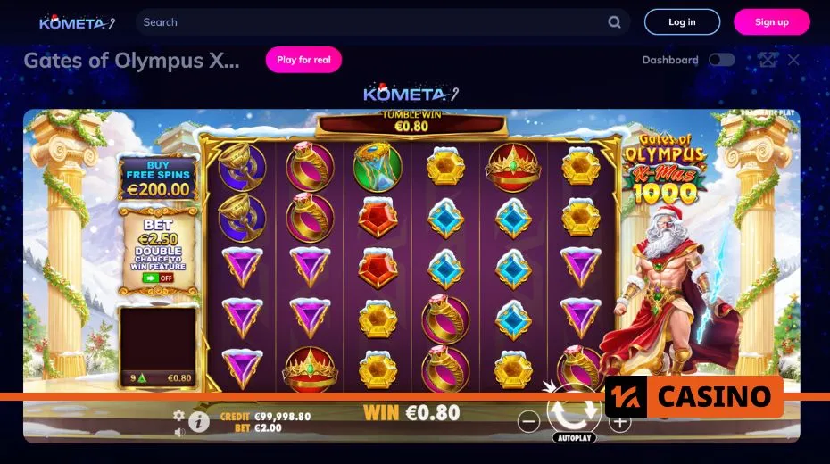 Демо-версия Kometa Casino для тестирования игр без депозитов