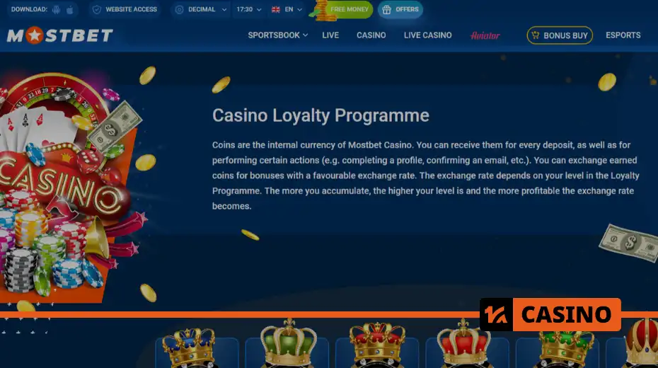 Mostbet казиносындағы адалдық бағдарламасына қатысу жолы