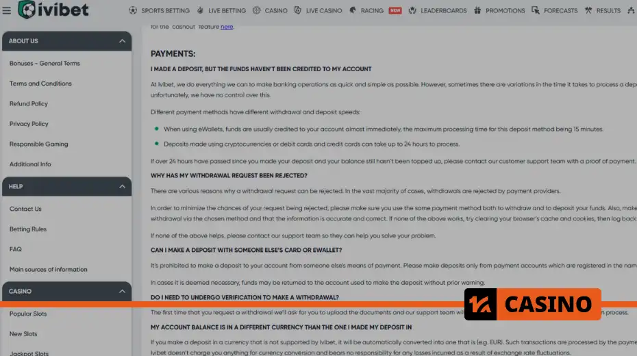 Способы оплаты в Ivibet что нужно знать: особенности зачисления, комиссии и ограничений по странам