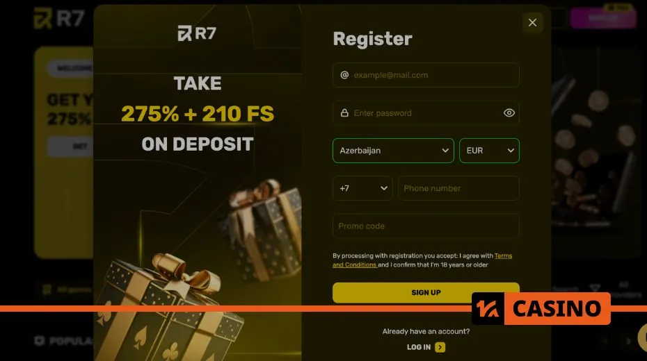 R7 casino registration for claiming welcome bonuses and promotional offers