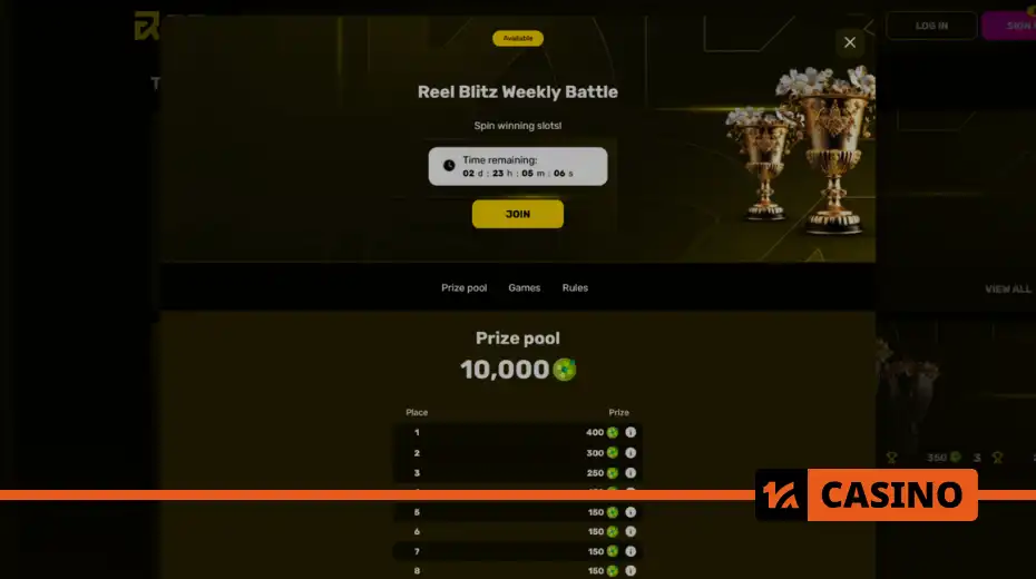R7 casino'da Reel Blitz Weekly Battle adım adım katılım rehberi