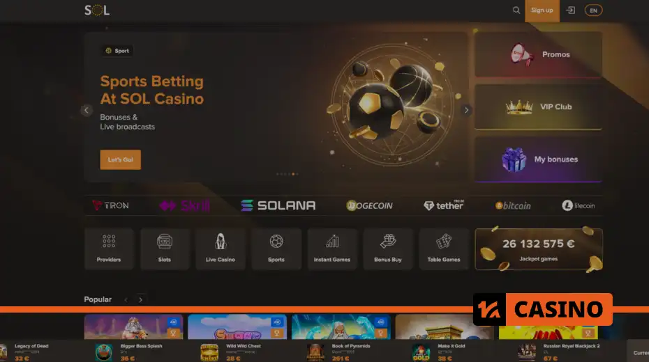 Sol casino рабочее на сегодня с доступом к личному кабинету