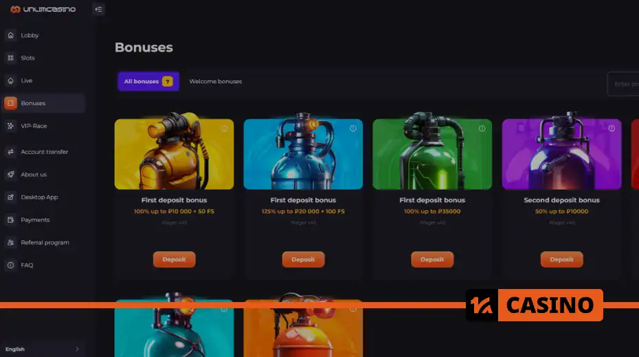 Unlim casino бонус на первый депозит до 200 USD